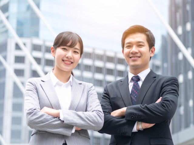 希望に満ちた表情の新入社員