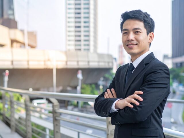 自信満々なビジネスマン