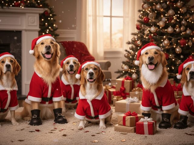 犬たちのクリスマス