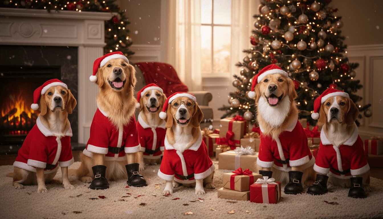 犬たちのクリスマス